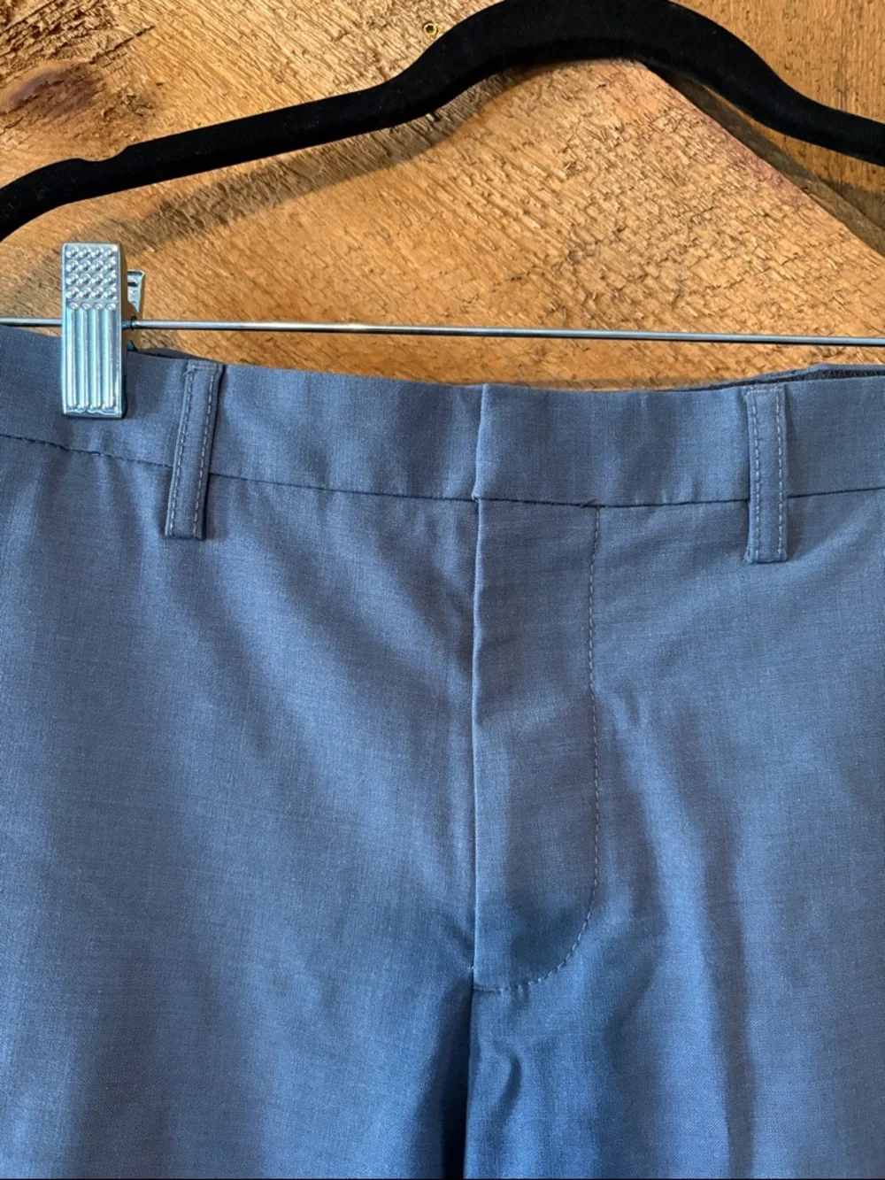 J. Crew Thompson Slate Blue Men Tapered Dress Pants 29x32 Slim Flat‎ Front